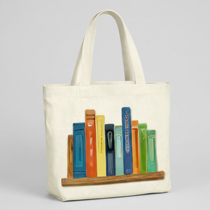 COTTON VOYAGE Custom Printed Logo Full Color Geometric Promotion Gift Women's Medium Shoulder Strap Grocery <b>Tote</b> Bag <b>Canvas</b> - Product Image 4
