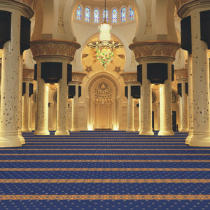 Tapis de mosquée AUTOVI sur mesure en nylon imprimé pour couloirs de salle de prière et grands espaces intérieurs islamiques - Product Image 1
