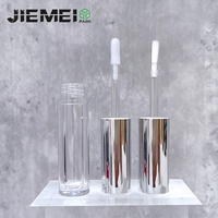 Stock JIEMEI Mini bouteille de brillant à lèvres vide de qualité supérieure ronde en PET de 2ml tube de brillant à lèvres de marque privée personnalisé petit contenant cosmétique