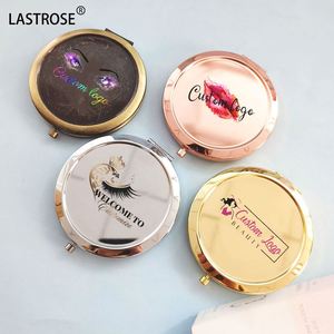 Mini miroir de maquillage en gros pour filles, miroir de poche, logo personnalisé - Product Image 2