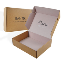 Boîtes d'expédition en gros personnalisées avec logo, en carton ondulé recyclable, pour cadeaux et envois postaux, avec gaufrage, en kraft, pour l'e-commerce