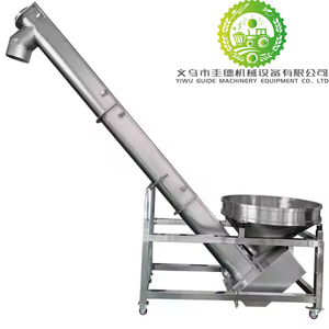Automatic feeding spiral inclined conveying equipment, grain particle conveying belt, spiral conveyor with buffer hopper - Product Image 4