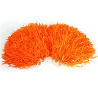Pompons de cheerleader pour équipe, sport, fête, danse, accessoires utiles (orange)