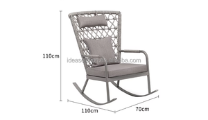 Pastoral Rattan Hanging Basket <b>Swing</b> Chair, Patio Garden Leisure Hanging Egg Chair, Matching Outdoor Dining Furniture Set - Product Image 6
