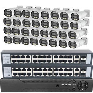 Kit de surveillance extérieur Hongjin HJSCCD 32CH NVR 32 caméras 8MP 4K POE couleur intégrale H.265 avec audio bidirectionnel et centre de surveillance - Product Image 5
