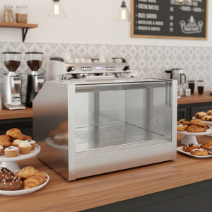 Calentador de palomitas de maíz con pantalla de calor Bandeja extraíble para migas 2/3 compartimentos Capacidad de 300L para uso comercial - Product Image 1