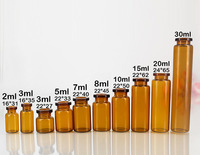 Flacons en verre transparent/ambre de 5 ml sur mesure avec bouchon en caoutchouc pour sérum, poudre lyophilisée, sérigraphiés et estampés à chaud
