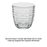 Vaso de agua Bormioli Rocco Mat 29.3 cl, altura 8.5 cm, diámetro 8.5 cm