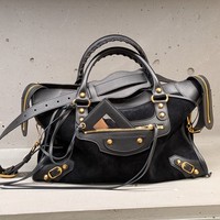 Nouvelle Collection Printemps 2026 Cityfirst Sac Moto Style Urbain Audacieux Riveté Fourrure Synthétique Fermeture Éclair Polyester Sac à Main Bandoulière