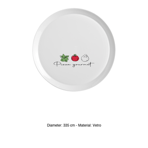 Plato para Pizza Bormioli Rocco Gourmet Ingredienti Ronda, Vidrio Decorado de 33 cm, Suministros para Hoteles, Vajilla al por Mayor - Product Image 3
