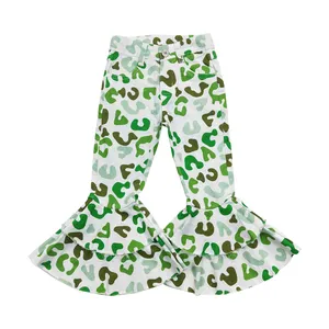 St. Patrick günü kot çan dipleri togirl kız yeşil çita kot çan dipleri, kızlar denim pantolon St. Patrick günü kot pantolon
