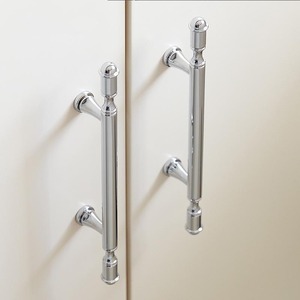 Brass Bright Silver Furniture Handles Nordic Modern Minimalist Chrome Luxury Wardrobe Kitchen Cabinet Closet Drawer Dresser <strong>Knob</strong> - Product Image 1