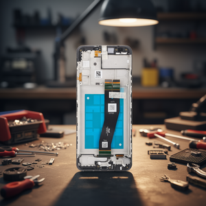 Écran complet d'origine avec cadre pour Samsung Galaxy A02s A025G Black Service Pack - Product Image 2