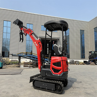 Mini-excavatrice de 1,5 tonne à chenilles, système hydraulique, petite taille, fiable, vente directe usine