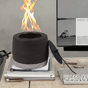 Внутреннее украшение для дома, цилиндр для рабочего стола, био-топливо, персональная горелка для журнального столика на этаноле, мини-бетонная портативная пожарная яма - Product Image 3