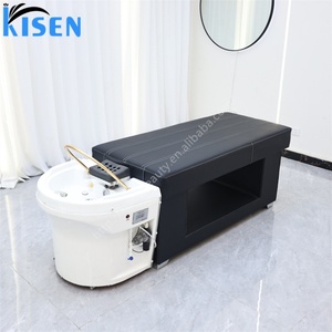 Kisen Mobile Head Spa <b>Portable</b> Bac Shampoo Bed Salon Hair Wash Machine with Water Heater Storage tank Light Gold Arch - Product Image 6