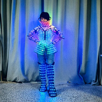 RICHSHINING Kız Çocukları Bar Diriliş Festivali Performans Robotu Seti Kıyafetleri LED Işıklı Uzaktan Kumandalı İç Mekan Şarj Edilebilir Pil