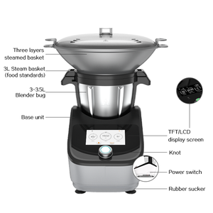 <span class=keywords><strong>Robot</strong></span> de <span class=keywords><strong>Cuisine</strong></span> Tout-en-un 3L Multifonctionnel en Gros pour Usine, Processeur Alimentaire Personnalisé, Thermo-Mélangeur, <span class=keywords><strong>Robot</strong></span> Cuiseur de <span class=keywords><strong>Cuisine</strong></span> Domestique - Product Image 4