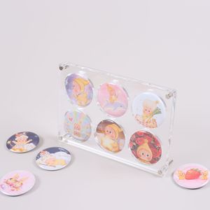 Kazuhito – présentoir en acrylique à 6 compartiments, boîte de rangement magnétique pour badges et épingles de collection, organisateur transparent anti-poussière - Product Image 2