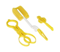 Ensemble de nettoyage de biberon, brosse à biberon, brosse à tétine et pince à biberon.