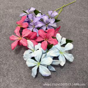 Flores Artificiales Qiye, Orquídea de 6 Cabezas, Arreglo Floral Decorativo de Seda para Bodas y Decoración del Hogar - Product Image 4