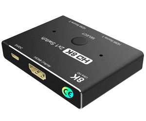 Suficiente stock HD Switcher 8K @ 60Hz 4K @ 120Hz HDMI-Compatible 2,1 Switch 2x1 <span class=keywords><strong>Adaptador</strong></span> 2 en 1 convertidor de salida para PS4/PS5 <span class=keywords><strong>Xiaomi</strong></span> <span class=keywords><strong>TV</strong></span> Box HDTV Splitter está en promoción - Product Image 1