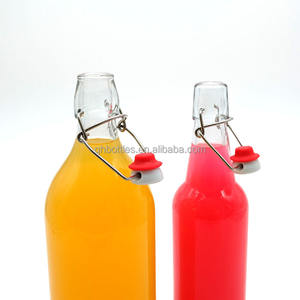 En stock bouteille en verre hermétique à couvercle oscillant avec clip de verrouillage 250ml 500ml 750ml 1000ml couvercle rond Ez Flip <span class=keywords><strong>pour</strong></span> jus de boisson gazeuse - Product Image 6