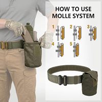Pochette tactique pliable en maille MOLLE, sac utilitaire léger pour le récupération des magazines