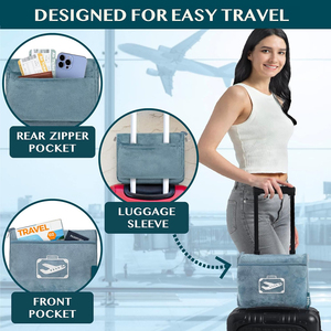 الأعلى مبيعًا 2 في 1 مع كيس وسادة ناعم ، غلاف حقيبة أمتعة اليد وحقيبة الظهر ، مشبك نمط حديث متين - Product Image 2