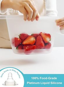 Huamaohengchun Dishwasher Oven Microwave Freezer Safe, Eco-Friendly 100% Platinum Silicone, Leakproof Sous Vide Bags - Product Image 5