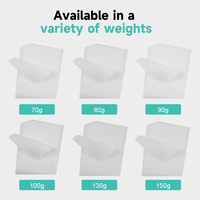 100 Hojas de Papel Vitela Translúcido de 100gsm, 130gsm, 150gsm para Tarjetas de Invitación de Boda, Impresión Láser e Inyección de Tinta, Manualidades DIY y Sobres