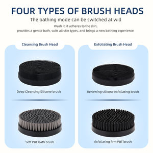 4 in 1 in Silicone a manico lungo esfoliante lavasciuga posteriore autopulente in Silicone spazzola morbida da bagno per doccia - Product Image 3