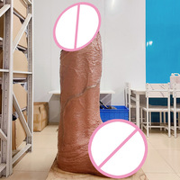 Juguete Sexual Realista de 1.55 Metros, Dildo Súper Grande y Grueso, Dildo Enorme con Textura de Piel Real para Placer Vaginal y Anal, Juguete Sexual Realista para Mujeres