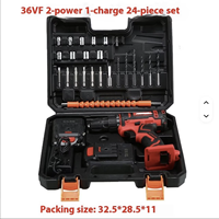Kit de tournevis électrique sans fil au lithium 36V portable, perceuse à percussion rechargeable pour la maison, moteur sans balais, construction, bricolage