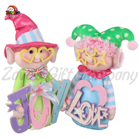 Zaves Christmas Home Decor 10 ''Bunte Elfen figur für Weihnachts dekoration Urlaub und Neujahrs party Cute Joy Love Sign