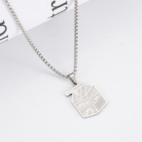 Collier chaîne en bambou sportif en acier inoxydable pour homme et femme, pendentif biberon en acier inoxydable, vente chaude, personnalité