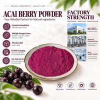 Poudre de baies d'açaï Crownsea en vrac, matière première de baies, marque privée pour les usines de transformation d'aliments santé