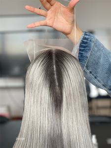 วิกผม100% แท้ขนาด5*5มีลูกไม้ด้านหน้า8*8วิกผมขนาดนอตเดี่ยวทำจากผมมนุษย์แท้สำหรับท็อปเปอร์ - Product Image 4