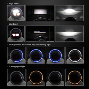 Phare LED rond EMC <span class=keywords><strong>DOT</strong></span> de 7 pouces avec phare LED à faisceau haut/bas 36W pour Jeep Wrangler JK LJ CJ - Product Image 4