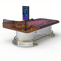 Table de jeu de roulette professionnelle de luxe de style européen en acier inoxydable sur mesure de haute qualité pour casino, à vendre