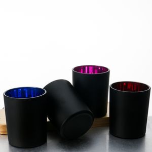 Bougie de peinture en aérosol noir tasse vide rétro bricolage chandelier tasse d'aromathérapie en verre fait <span class=keywords><strong>maison</strong></span> ornements de chandelier romantique - Product Image 1