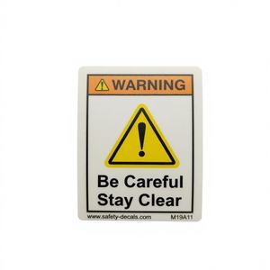 Etiqueta de Advertencia de Seguridad Industrial M19, Precaución, Manténgase Alejado, Áreas Peligrosas, Equipo de Seguridad Laboral, Marca AGS - Product Image 3