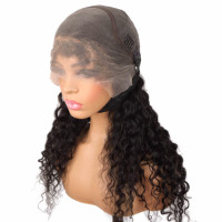 Pelucas OrientFashion 100% Cabello Humano, Cabello Camboyano Virgen con Frente de Encaje, Pelucas de Cabello Humano Sin Procesar para Mujeres Negras, Cabello con Ondas de Agua