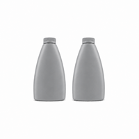 Bouteille chimique en HDPE mat gris de 950 ml, vide, avec bouchon à vis, forme cloche, rechargeable, pour réactifs industriels et solvants de laboratoire