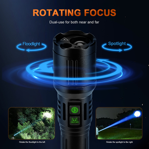 WOSEN Ultra brillante High Lumens Rotating Zoom Linterna recargable Verde Blanco LED Antorcha Luz Linterna táctica - Product Image 5