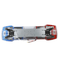 Lampu Peringatan Atap LED 1200mm 12V/24V 200W dengan Speaker Sirine Lampu Strobo Darurat Merah Biru untuk Ambulans