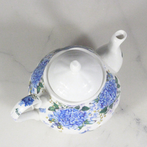 980ml stile europeo classico Bone China caffè porcellana teiera caffettiera in ceramica fiore blu Design personalizzato - Product Image 3
