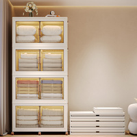 Grands tiroirs pour vêtements textiles de maison Armoire pliable en plastique Boîte de rangement pliable pour la maison Boîte de rangement empilable avec roues