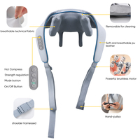 Masseur Shiatsu enveloppant pour le cou et les épaules avec chaleur infrarouge, appareil de massage électrique par pétrissage pour soulager la douleur, intelligent et portable
