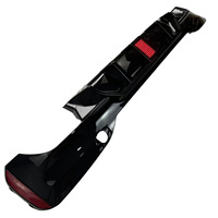 Difusor Trasero, Kit de Carrocería, Negro Brillante con Patrón de Carbono, Splitter Trasero de Competición con Luz Cuadrada para G30 G38 Serie 5